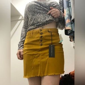 Mustard Jean skirt